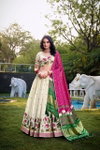 Gatha By Lnb Khadi Cotton With Sequins And Thread Embroidery Work Lahenga Choli With Dupatta Wholesale Market Surat